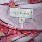 Simply Southern  Womens Cold Shoulder Tassel Dress Size M Pink Hibiscus Bell Photo 4