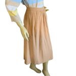 VINTAGE 1980'S P.H.M. SPORTSWEAR CAMEL FAUX SUEDE FEEL SKIRT SUIT (16) Tan Photo 7