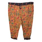 Sundance Leia Orange Floral Paisley Print Drawstring Cropped Pants Cotton Boho Size undefined Photo 1