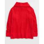 Aerie  Cable Car Quarter Zip Sweater Holiday Red Size Small MSRP $69.95 Photo 1