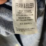 Frank & Eileen Grayson Blue Button Down 100% Cotton Italian Fabric size XXS NWOT Photo 3
