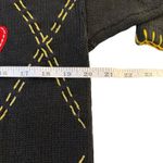 Vtg Womens Christmas Sweater Large Victoria Harbour Holiday Appliqué Embroidered Black Photo 5