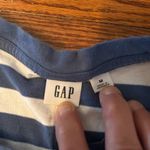 Gap Sleeveless Mini Swing Tank Dress Size Medium Blue White Striped Relaxed Fit Photo 3