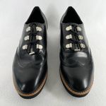 Rebecca Minkoff Polly Leather Wedge Oxfords Black 8M Photo 4