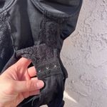 3X Black lace silk full butt nylon bodysuit Photo 1