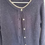 IrelandsEye wool cashmere navy cream cardigan size medium Blue Photo 1