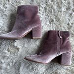 Stuart Weitzman  Trendy Canvel Bootie In Candy Pink Velvet Block Heel Size 7M Photo 3