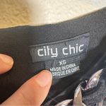 City Chic  Black Long Sleeve Mini Dress Womens 14 Sheer Chain Whimsigoth Formal Photo 1