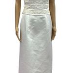 Gloria Vanderbilt Vintage  Formal Wedding Gown Creamy White Lace Overlay Bodice 8 Photo 0