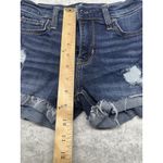Hollister Shorts Womens 00 Denim Mid Rise Distressed Cuffed Ripped Stretch Photo 3
