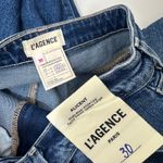 L'Agence  Alicent High Waist Wide Leg Jeans in Wilcox Blue Relaxed US 30 NWT Photo 7