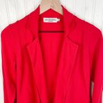 Ivan Grundahl Copenhagen Red Collared Open Front Drape Cardigan Blazer Medium Photo 2