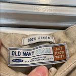 Old Navy  women’s 100% linen Khaki wide leg Chinos size 10. Photo 3