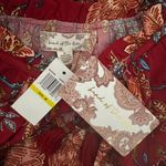 Band of Gypsies BAND OF THE FREE Boho Connie Garnet Floral Mini Dress Red Ruffle NWT Medium Photo 8