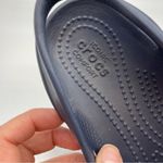 Crocs Navy Blue Slip On Flats Womens Comfort Shoes Sling Back Rubber Womens 6 Photo 1