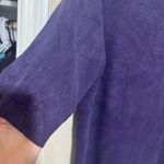 Coldwater Creek  Silk Knit Sweater Purple Turtleneck short sleeves ribbed sz M Photo 2