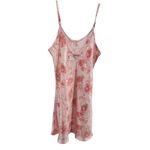 Jones New York Pink Floral Mini slip Dress L nightgown silky Y2K adjustable Photo 0