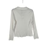 Sanctuary  Ribbed‎ Knit Collared Puff Sleeve Button Up Shirt Women's XL White Photo 3