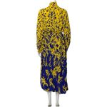 Proenza Schouler NWT. $1390 Degrade Floral Long Sleeve Dress Sz 2 yellow blue Photo 10