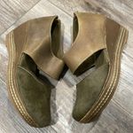Antelope  Lower Dorsay Pony Hair Mary Jane Olive Wedge • Closed Toe • size 37 Photo 1