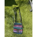 Crossbody ETA Everyday Travel Adventure Striped Purse Black Photo 2