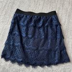 Banana Republic Navy Blue Lace Mini Skirt Photo 1