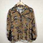 Wrangler X LEON BRIDGES WOMEN'S WESTERN SHIRT IN BROWN MULTI Extra Large Photo 1