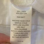 Liz Claiborne  Pants XL White Linen cotton blend pockets Beach Coastal Casual Photo 2