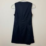frame denim  Button Front Wool Blend Shift Dress Size XS Black Mini Sleeveless Photo 7