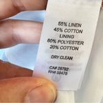 Adrienne Vittadini  Blue Pinstriped Linen Blend Blazer Jacket Womens S Classic Photo 2