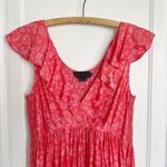 HATCH • The Briana Midi Dress Strawberry Pink Floral Silk 0 Maternity XS Ruffle Size undefined Photo 3