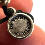 my saint my hero grey and silver adjustable bracelet Black Photo 2