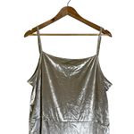 World Market Beige Velvet Jumpsuit Wide Leg Spaghetti Strap Plus Size L XL Tan Photo 1