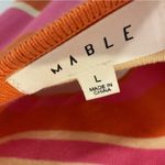 Mable Orange Pink Striped Cut Photo 6