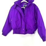 vintage circa 1985 CB Sports L purple winter parka coat jacket Ski Snow cropped Size L Photo 4