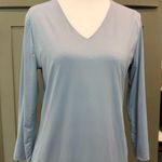 Jean Pierre Light Blue Long Sleeve V Photo 0