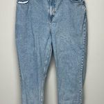 Abercrombie & Fitch Abercrombie Curve Love 90s Straight Ultra High Rise Jeans Size 34/18 Light Wash Photo 0