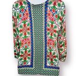 Joseph A  Colorful Floral Cardigan 3/4 Sleeve Green Multicolor S Photo 1