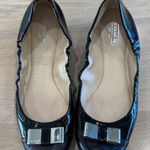 Coach 1941 black patent leather bow flats size 8 Photo 0