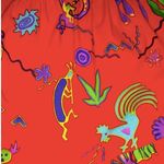 Vtg Aqua Teen Kokopelli Southwestern Peasant Skirt-Medium-Petroglyphs-Broomstick Photo 4