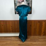 Gorgeous Vintage 90s JR Nite Iridescent Teal Mother of the Bride Gown! Size 14 Photo 5