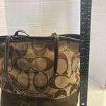 Coach Canvas Signature Logo Bag Brown With Dust Bag 10125 Photo 9