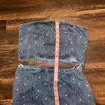 LuLus Glamorous Vibe Medium Wash Denim Two Piece Mini Dress in Size Medium Blue Photo 9