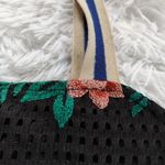 ZARA  embroidery flowers black mesh dress size S Photo 4