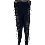 Hot & Delicious  Dark Blue Lace-Up jeggings jeans Rave  
Festival club wear Photo 5