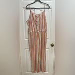 Matilda Jane Take A Chance Romper Sleeveless Pink Orange Stripe Size XL NWT Photo 2