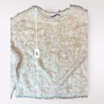 ZARA Peach Furry Funky Indie Boho Long Sleeved Sweater Size S Photo 6