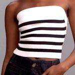 Anthropologie NWT | By Striped Side Gold Button Knit Tube Top | XL Photo 8