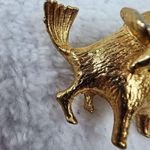 Bull Cow Pin Brooch Jewelry Gold Color Metal Western Ranch Farm Cowboy Cowgirl Photo 6