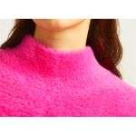 French Connection Edith Side Split Jumper Bright Prosecco Pink Fuzzy Teddy Hot Photo 3